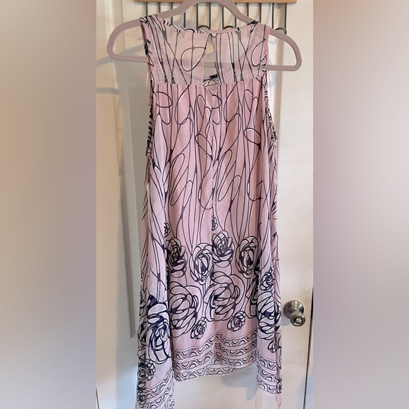 NWT Robbie Bee Sleeveless Dress Blush, Navy & White size 8 - Picture 2 of 10